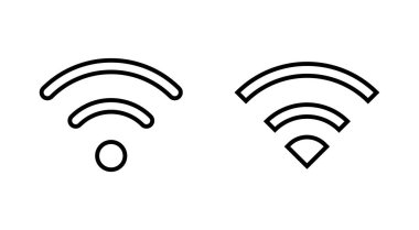 Karı simgesi seti. Sinyal vektör simgesi. Kablosuz simge vektörü