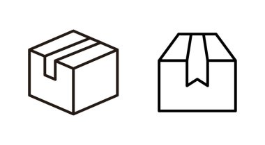 Kutu simgesi seti. kutu vektör simgesi, paket, paket