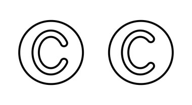 Telif hakkı simgesi seti. telif hakkı sembolleri