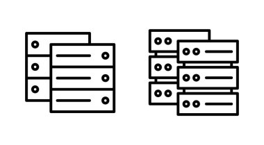 Veritabanı simgesi seti. veritabanı vektörü simgesi