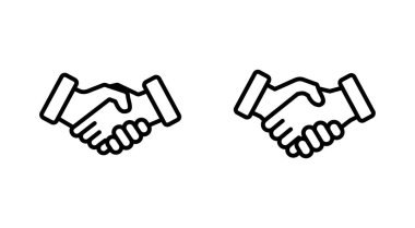 Tokalaşma simgesi ayarlandı. İş tokalaşması. iletişim anlaşması