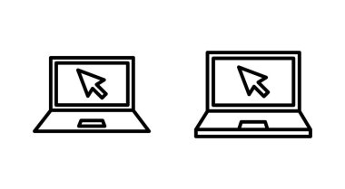 Dizüstü bilgisayar simgesi ayarlandı. bilgisayar simgesi vektörü