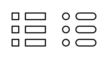 Menü Simgesi ayarlandı. Web menü simgesi. Hamburger menüsü sembolü
