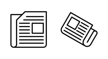 Gazete simgesi seti. haber kağıdı vektör işareti