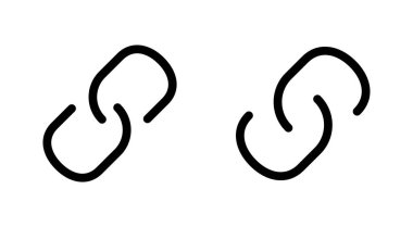 Bağlantı simgesi ayarlandı. Hiper bağlantı zinciri sembolü.