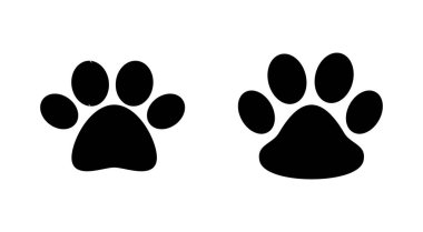 Paw simgesi hazır. Pençe izi ikon vektörü. köpek ya da kedi pençesi