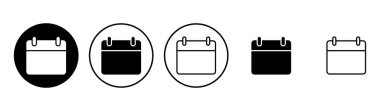Takvim simgesi ayarlandı. Takvim sembolü. takvim vektör simgesi