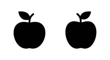 Elma simgesi seti. Elma vektör simgesi. Web tasarımınız için elma sembolleri.