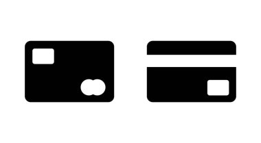 Kredi kartı simgesi seti. Kredi kartı ödeme simgesi vektörü