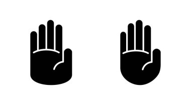 El simgesi hazır. el vektör simgesi, avuç içi, tıklama