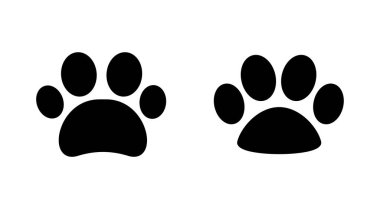 Paw simgesi hazır. Pençe izi ikon vektörü. köpek ya da kedi pençesi
