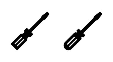 Tornavida simgesi seti. araçlar simgesi vektörü