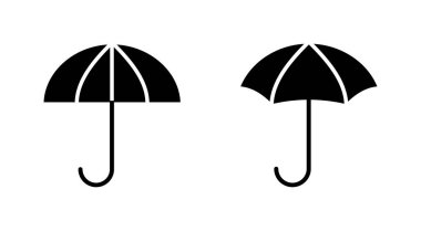 Şemsiye simgesi seti. şemsiye işareti simgesi