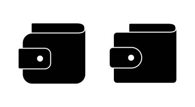 Cüzdan simgesi ayarlandı. cüzdan vektör simgesi