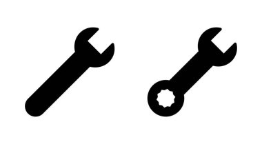 Anahtar simgesi seti. Simge vektörünü onar. araçlar simgesi vektörü