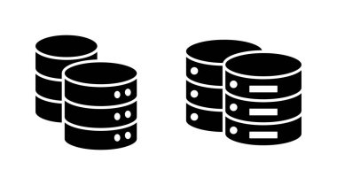 Veritabanı simgesi seti. veritabanı vektörü simgesi