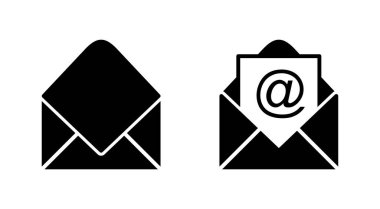Posta simgesi seti. e- posta simgesi vektörü. E- posta simgesi. Zarf illüstrasyonu