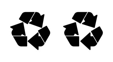 Geri dönüşüm simgesi seti. Vektör simgesi geri dönüşümü.