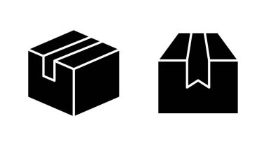 Kutu simgesi seti. kutu vektör simgesi, paket, paket