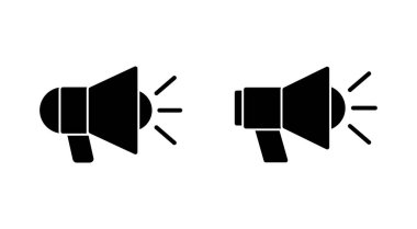 Megafon simgesi seti. Hoparlör simgesi vektörü.
