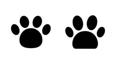 Paw simgesi hazır. Pençe izi ikon vektörü. köpek ya da kedi pençesi