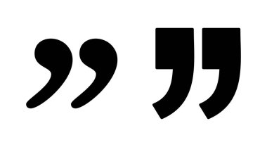 Alıntı simgesi seti. Tırnak işareti sembolü.