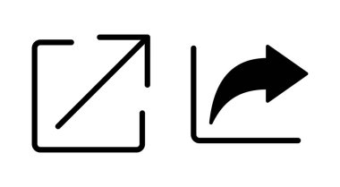 Paylaşım simgesi seti. Paylaşılan vektör simgesi