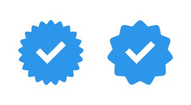 Doğrulanmış simge ayarlandı. Doğrulama işareti. onaylanmış simge