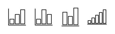 Büyüyen grafik simgesi seti. Grafik simgesi. diyagram simgesi