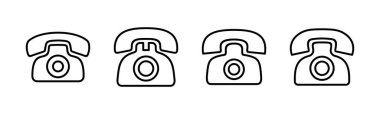 Telefon ikonu seti. telefon simgesi vektörü.