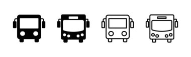 Otobüs simgesi seti. bus vektör simgesi