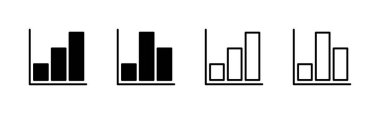 Büyüyen grafik simgesi seti. Grafik simgesi. diyagram simgesi