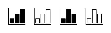 Büyüyen grafik simgesi seti. Grafik simgesi. diyagram simgesi