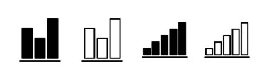 Büyüyen grafik simgesi seti. Grafik simgesi. diyagram simgesi