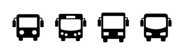 Otobüs simgesi seti. bus vektör simgesi