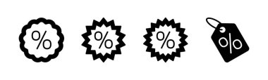 İndirim simgesi seti. İndirim etiketi simgesi. 