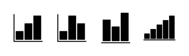 Büyüyen grafik simgesi seti. Grafik simgesi. diyagram simgesi