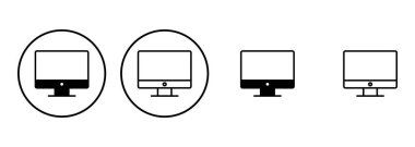 Bilgisayar simgesi ayarlandı. bilgisayar izleyici simgesi vektörü.