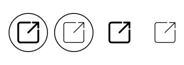 Dış bağlantı simgesi seti. bağlantı simgesi vektörü. hiper bağlantı sembolü