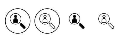 Simge kiralama seti. Arama işi boşluk simgesi. İnsan kaynakları konsepti. İşe alım.