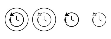Tarih simgesi seti. son olay geçmişi