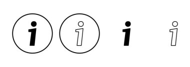 Bilgi simgesi simgesi ayarlandı. ikon vektörü hakkında. Faq simgesi