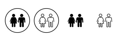 Erkek ve kadın ikonu seti. erkek ve kadın sembolü