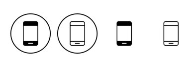 Telefon simgesi ayarlandı. Simge vektörünü ara. telefon sembolü