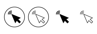 Simge setine tıklayın. işaret ok simgesi. imleç simgesi vektörü