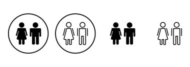 Erkek ve kadın ikonu seti. erkek ve kadın sembolü