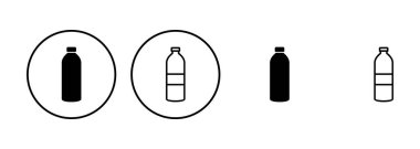 Şişe simgesi seti. şişe vektör simgesi