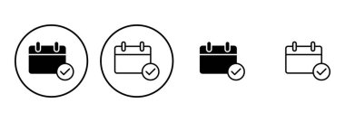 Takvim simgesi ayarlandı. Takvim sembolü. takvim vektör simgesi