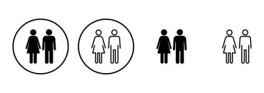 Erkek ve kadın ikonu seti. erkek ve kadın sembolü