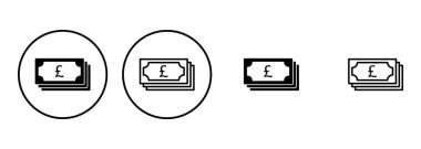 Para simgesi ayarlandı. Para vektörü simgesi. 